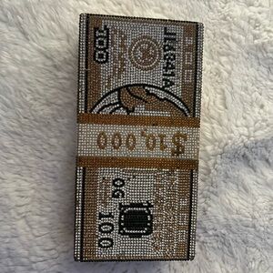 Crystal Money Stack Clutch